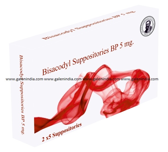 Bisacodyl Suppositories BP 5 mg.
