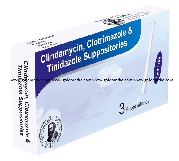 Clindamycin, Clotrimazole & Tinidazole suppositories.