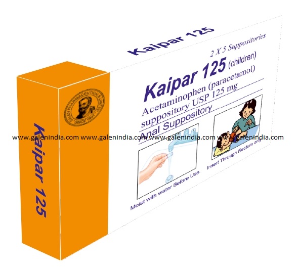 Acetaminophen (Paracetamol) Suppositories USP 125mg